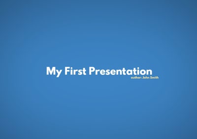 webeaser example: MyFirstPresentation